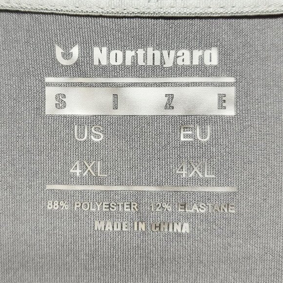 Northyard Mens Long Sleeve Shirt SPF 50 UV Protection Size 4XL Gray - Picture 2 of 9